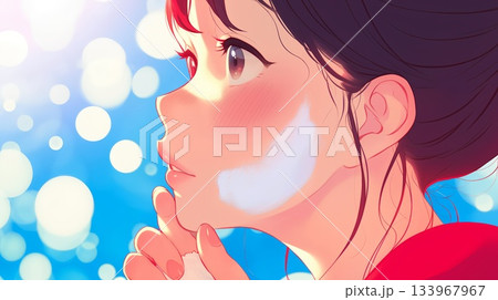 美しい女性の横顔 美しい女性の横顔 133967967