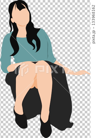 穿著裙子的女子插圖 穿著裙子的女子插圖 133968162