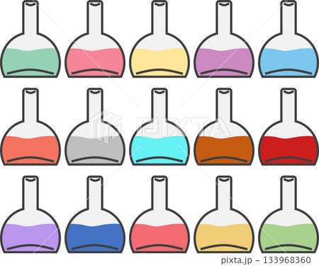 化学の実験をするグラフィック素材イラスト	 133968360