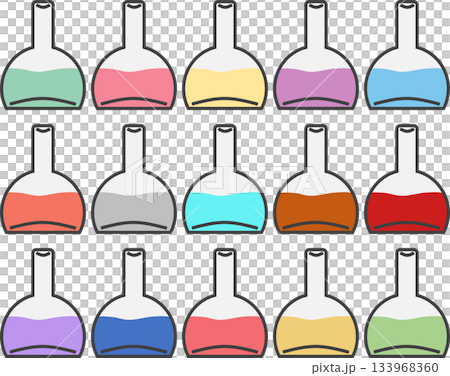 化学の実験をするグラフィック素材イラスト	 133968360