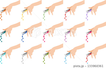 化学の実験をするグラフィック素材イラスト	 133968361