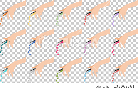化学の実験をするグラフィック素材イラスト	 133968361