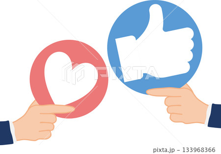 SNSのグラフィック素材イラスト	 133968366