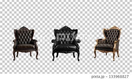 一組豪華單人椅的鏤空圖片 133968827
