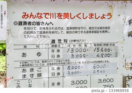 遊漁料・案内看板 遊漁料・案内看板 133968938