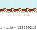 年賀状　happy new year 2026　午年 133969219