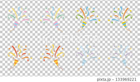 Party cracker icon (spring, summer, autumn, winter color set) Party cracker icon (spring, summer, autumn, winter color set) 133969221