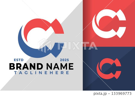 Initial Letter C Monogram Logo Icon Vector Design Illustration 133969773
