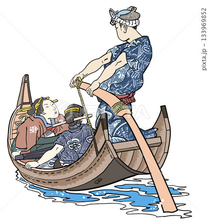 船頭-渡し舟 船頭-渡し舟 133969852