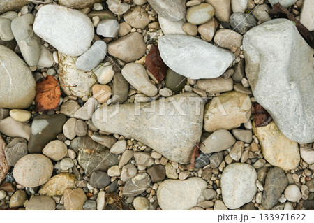 Varied Shades of Grey and Beige River Rocks Varied Shades of Grey and Beige River Rocks 133971622