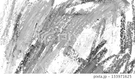 クレヨンの荒い筆致モノクロテクスチャ、350dpi 133971625