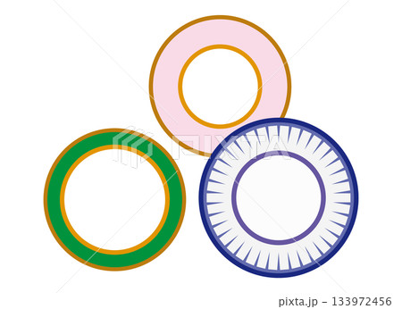 高級品の丸皿のイラスト 高級品の丸皿のイラスト 133972456