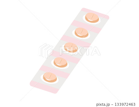 抗生物質の錠剤のイラスト 133972463