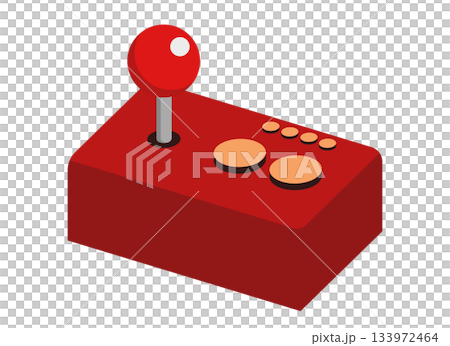 アーケードゲームのジョイスティックのイラスト アーケードゲームのジョイスティックのイラスト 133972464