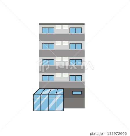 グレーの外観のマンション 133972606