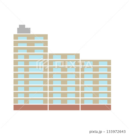 茶色の外観のマンション 茶色の外観のマンション 133972643