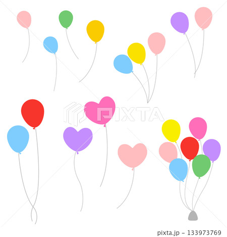 パステルカラーの風船 133973769