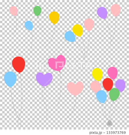 パステルカラーの風船 133973769