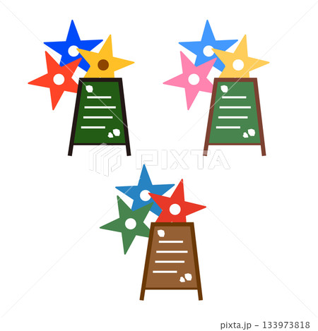 店頭の黒板の看板 133973818