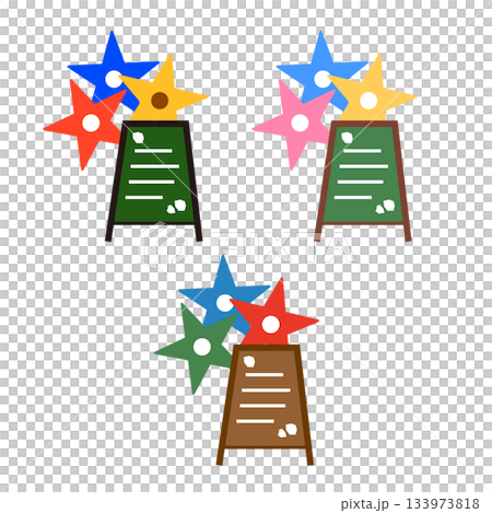 店頭の黒板の看板 133973818