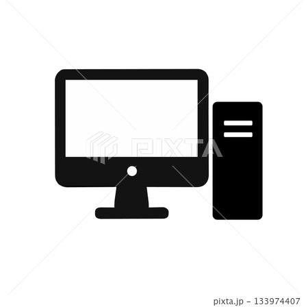 デスクトップPC アイコン パソコンマーク ピクト デスクトップPC アイコン パソコンマーク ピクト 133974407
