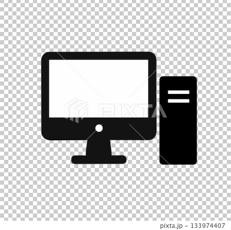 デスクトップPC アイコン パソコンマーク ピクト デスクトップPC アイコン パソコンマーク ピクト 133974407