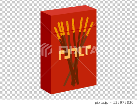 Chocolate pretzel illustration 133975830