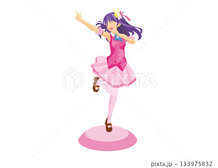 アニメのアイドルのフィギュアのイラスト 133975832