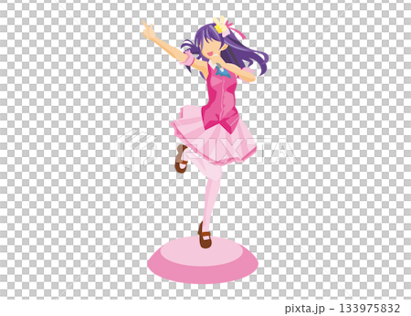 動漫偶像人物插圖 133975832