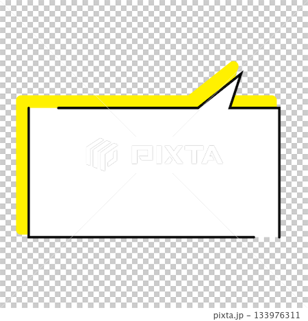 簡單的語音氣泡圖，水平，正方形 133976311