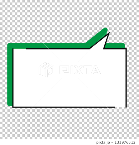 Simple speech bubble illustration, horizontal, square Simple speech bubble illustration, horizontal, square 133976312