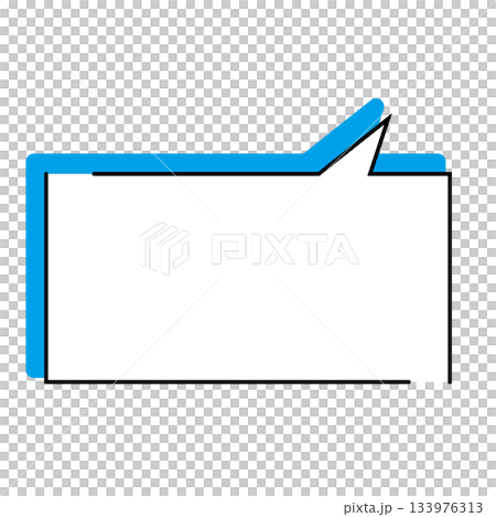 簡單的語音氣泡圖，水平，正方形 133976313