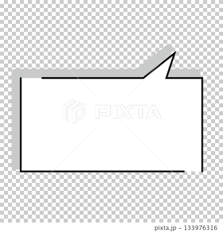 Simple speech bubble illustration, horizontal, square 133976316