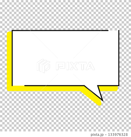 Simple speech bubble illustration, horizontal, square Simple speech bubble illustration, horizontal, square 133976328