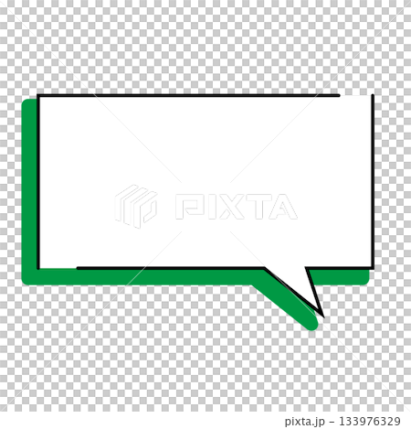 Simple speech bubble illustration, horizontal, square 133976329