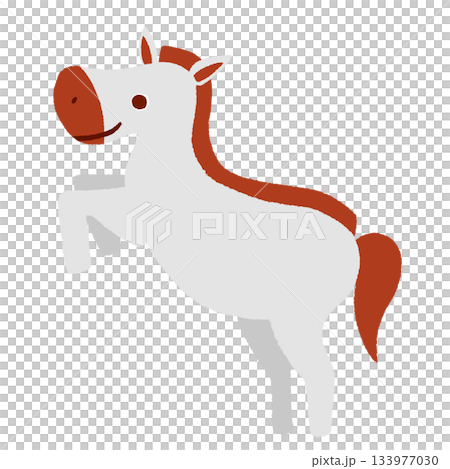 Jumping Horse White Horse 133977030