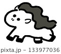 ゆるい馬の手描き風イラスト 133977036