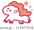 シンプルで目立つ赤キャラ素材 133977038