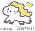 黄色のたてがみが特徴の可愛い馬風キャラ 133977039