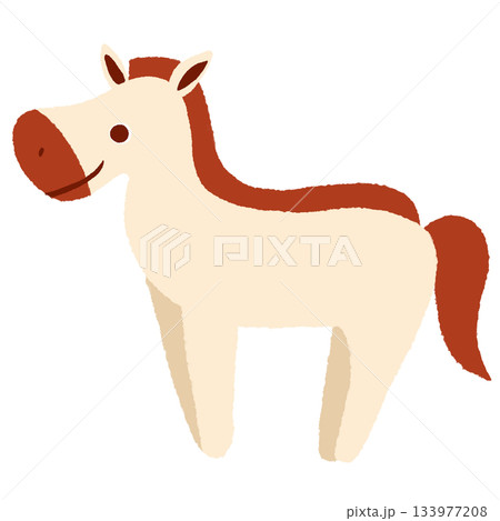 カラフルな馬 白馬 カラフルな馬 白馬 133977208