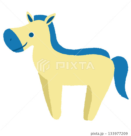 カラフルな馬 黄色 カラフルな馬 黄色 133977209
