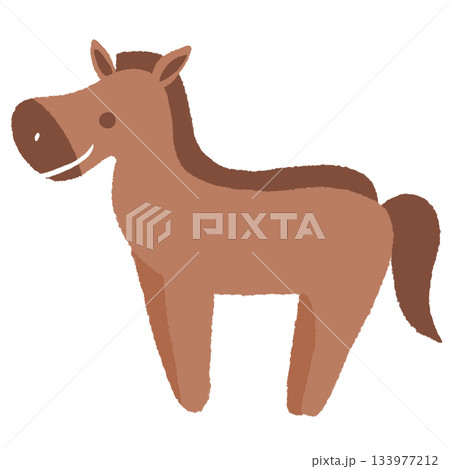 カラフルな馬 茶色 カラフルな馬 茶色 133977212