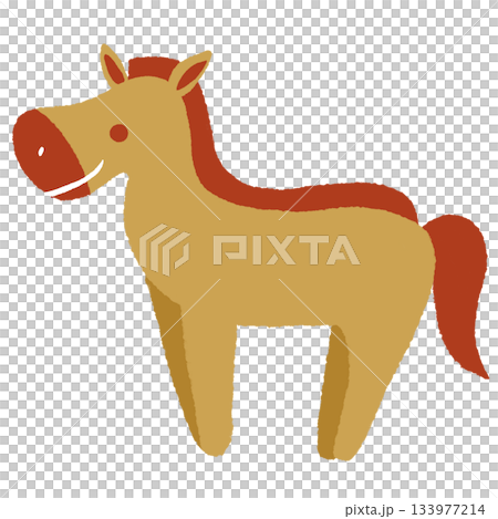 色彩繽紛的馬黃色 133977214