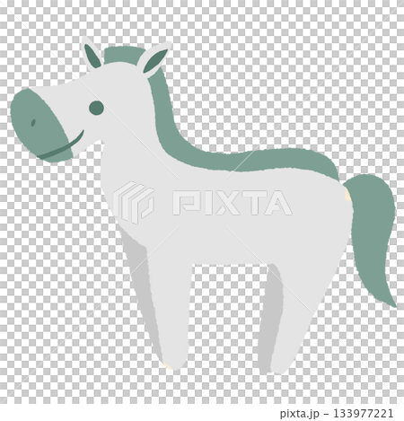 カラフルな馬 白馬 カラフルな馬 白馬 133977221
