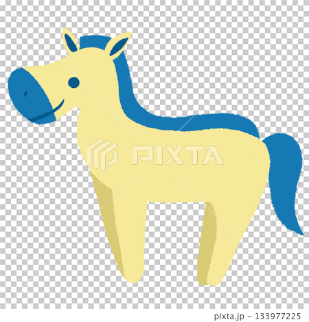 Colorful horse yellow 133977225