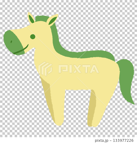 Colorful horse yellow 133977226