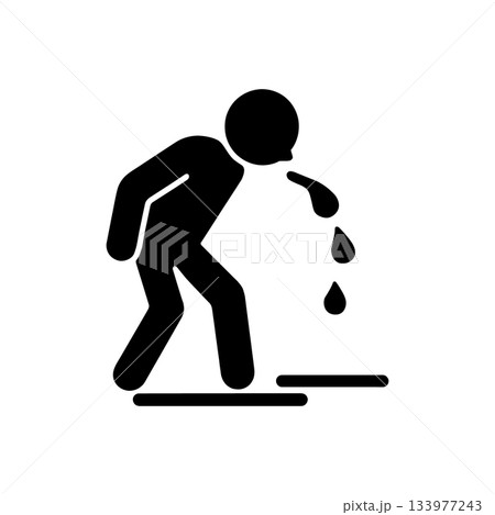 Sick Vomiting Nausea Icon Sick Vomiting Nausea Icon 133977243