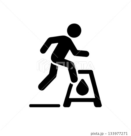 Disregarding Safety Warning Sign Icon Disregarding Safety Warning Sign Icon 133977271