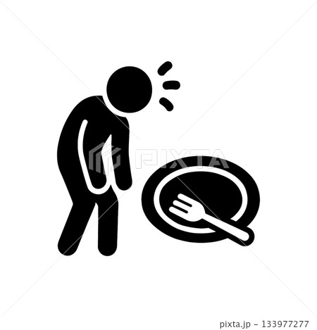 Loss of Appetite Sickness Icon Loss of Appetite Sickness Icon 133977277