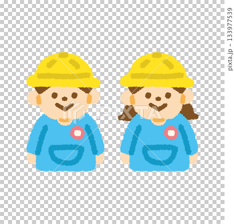 幼稚園 園児 イラスト パステル かわいい アイコン 133977539